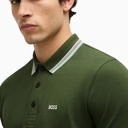 Men's Polo Shirt With Contrast Logo Details