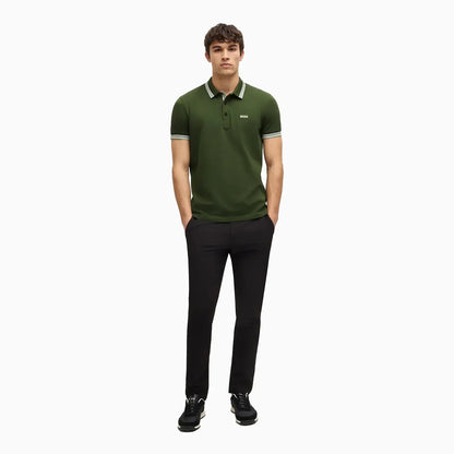 Men's Polo Shirt With Contrast Logo Details