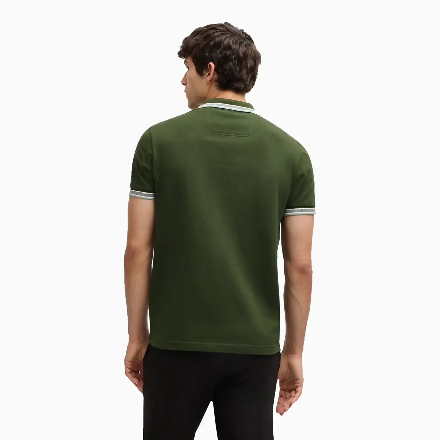 Men's Polo Shirt With Contrast Logo Details