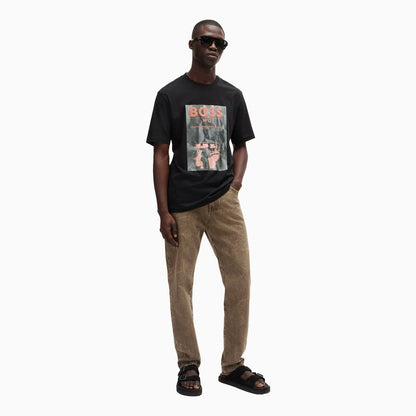Men's Regular Fit T-Shirt in Cotton With Seasonal Artwork