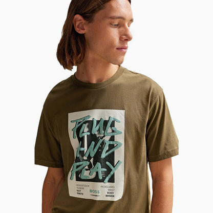 Men's Regular Fit T-Shirt In Cotton With Seasonal Graphic Print