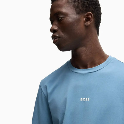 Men's Relaxed-Fit T-Shirt In Stretch Cotton With Logo Print