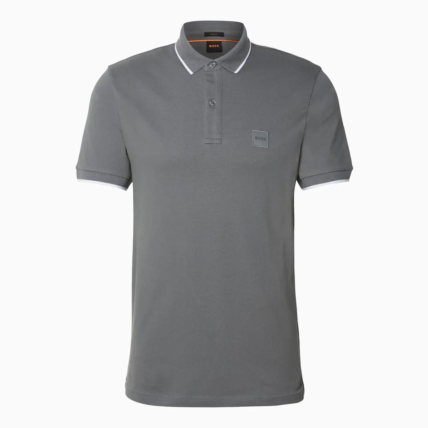 Men's Slim Fit Polo Shirt In Washed Stretch Cotton Pique