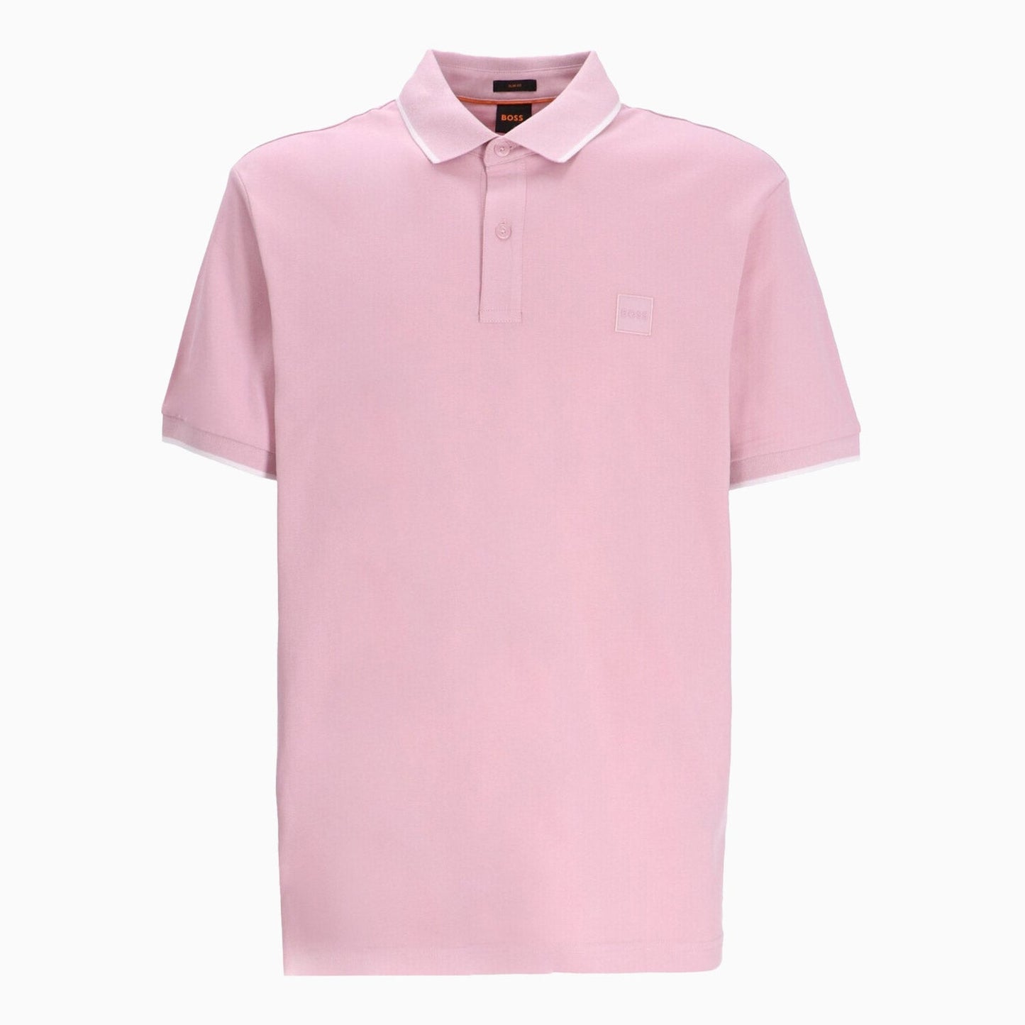 Men's Slim Fit Polo Shirt in Washed Stretch Cotton Pique