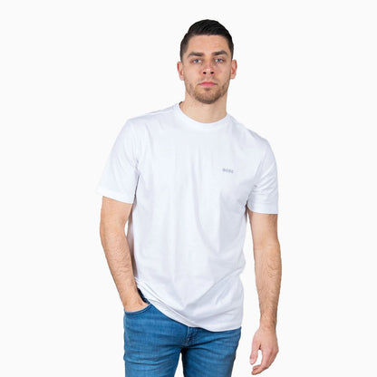 Men's Stretch Cotton Regular Fit T-Shirt With Contrast Logo