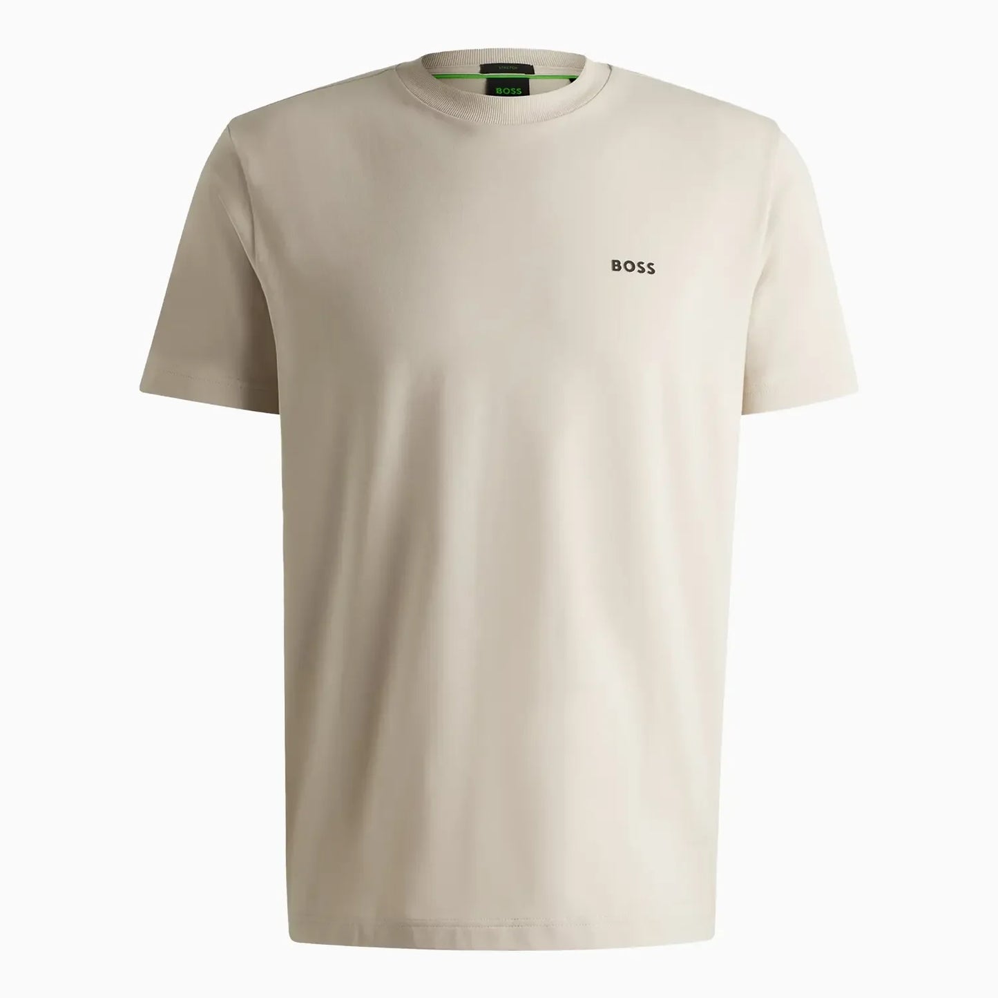 Men's Stretch Cotton Regular Fit T-Shirt With Contrast Logo