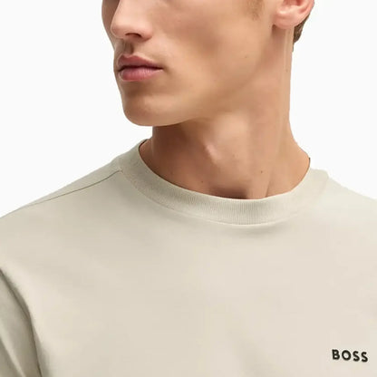 Men's Stretch Cotton Regular Fit T-Shirt With Contrast Logo