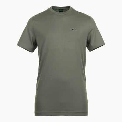 Men's Stretch Cotton Regular Fit T-Shirt With Contrast Logo
