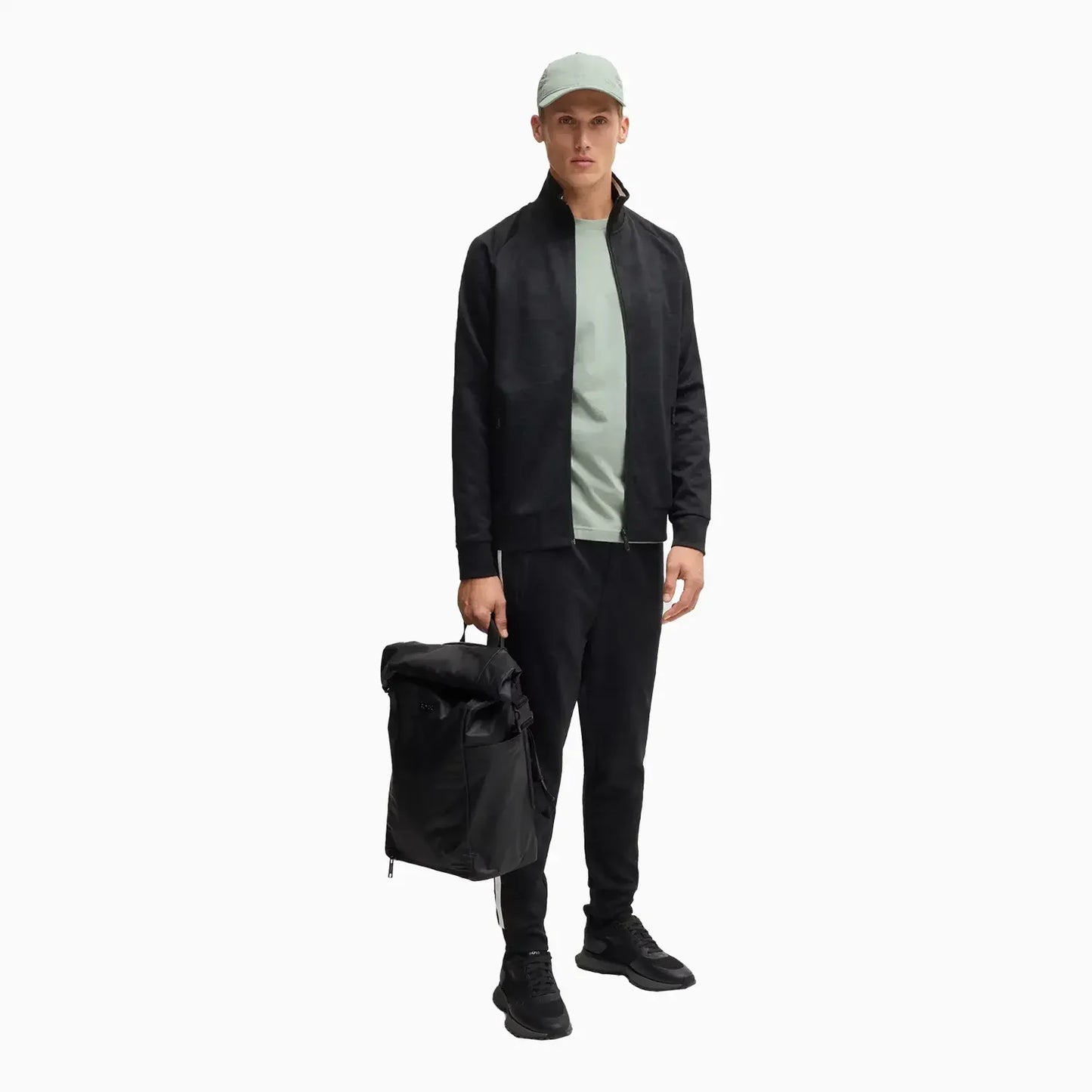 Men's Stretch Cotton Regular Fit T-Shirt With Contrast Logo