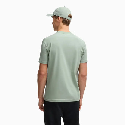 Men's Stretch Cotton Regular Fit T-Shirt With Contrast Logo