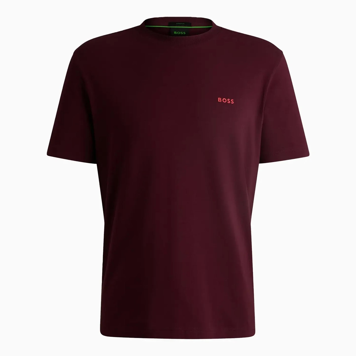 Men's Stretch Cotton Regular Fit T-Shirt With Contrast Logo