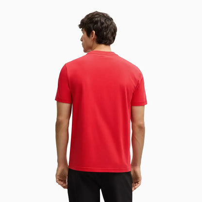 Men's Stretch Cotton Regular Fit T-Shirt With Contrast Logo