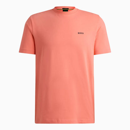 Men's Stretch Cotton Regular Fit T-Shirt With Contrast Logo