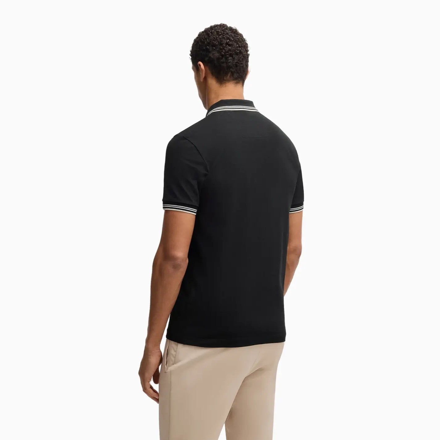 Men's Stretch Cotton Slim Fit Polo Shirt with Branding