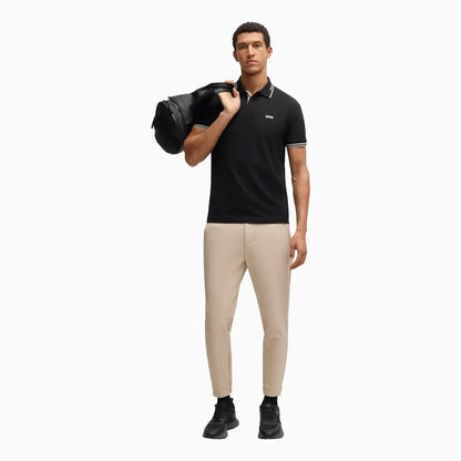 Men's Stretch Cotton Slim Fit Polo Shirt with Branding