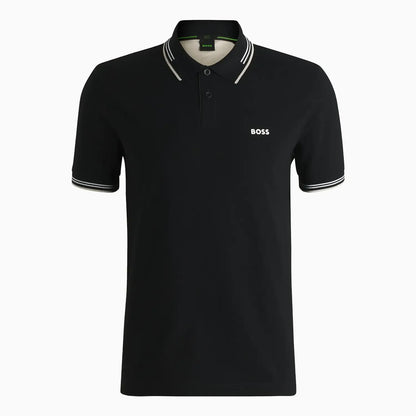 Men's Stretch Cotton Slim Fit Polo Shirt with Branding