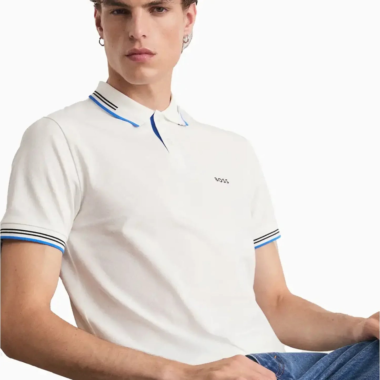 Men's Stretch Cotton Slim Fit Polo Shirt With Branding