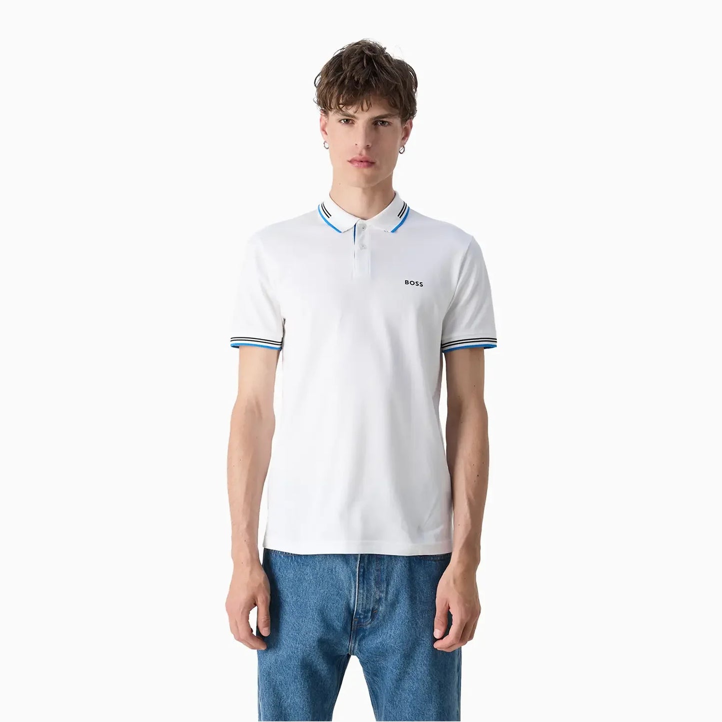 Men's Stretch Cotton Slim Fit Polo Shirt With Branding