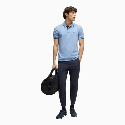 Men's Stretch Cotton Slim Fit Polo Shirt with Branding