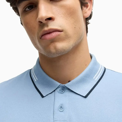 Men's Stretch Cotton Slim Fit Polo Shirt with Branding