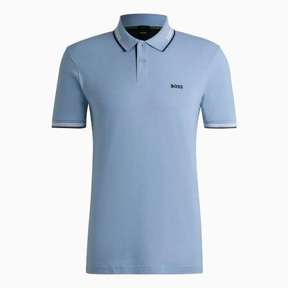 Men's Stretch Cotton Slim Fit Polo Shirt with Branding