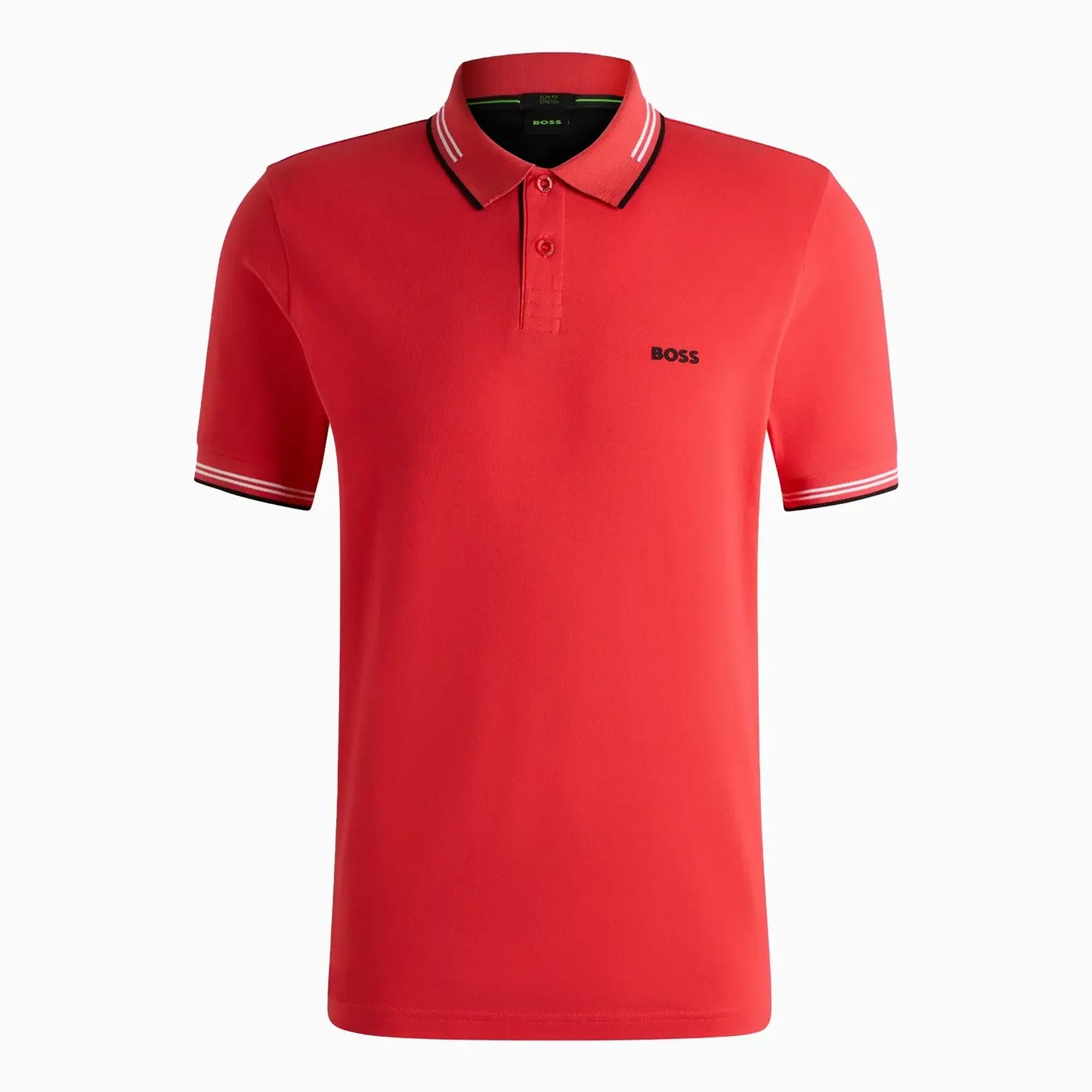Men's Stretch Cotton Slim Fit Polo Shirt with Branding