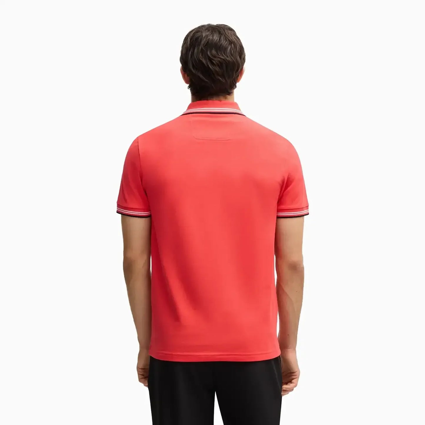 Men's Stretch Cotton Slim Fit Polo Shirt with Branding