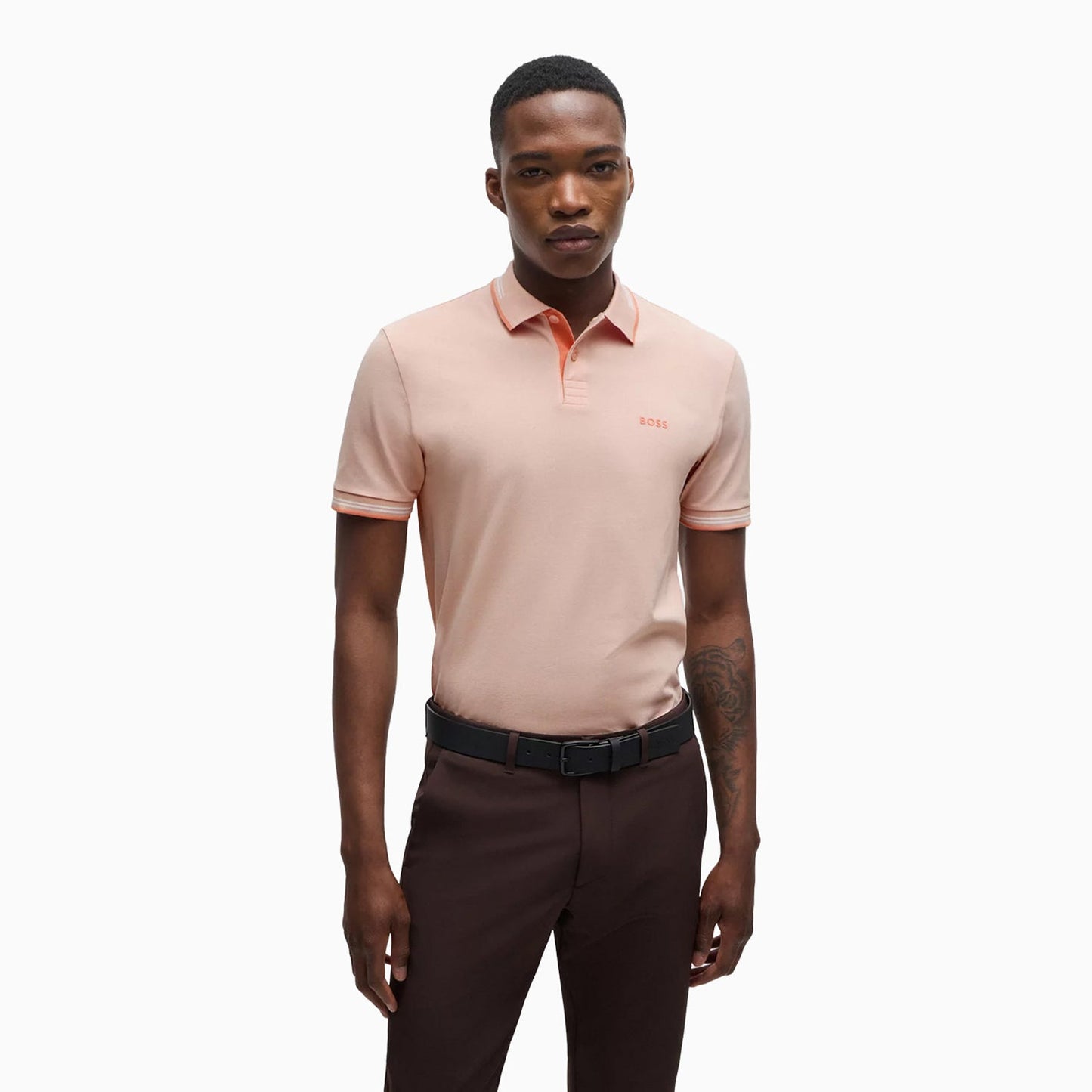 Men's Stretch Cotton Slim Fit Polo Shirt With Branding