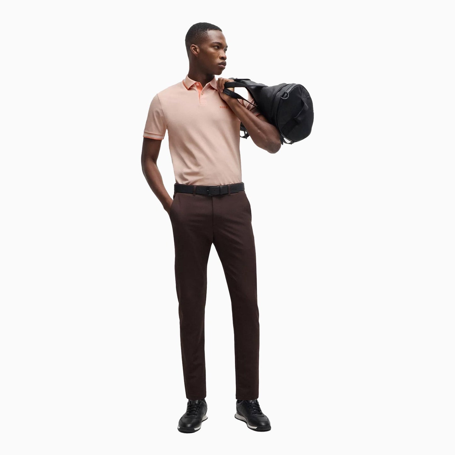 Men's Stretch Cotton Slim Fit Polo Shirt With Branding