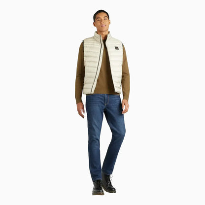 Men's Water Repellent Slim Fit Gilet Vest With Logo Patch