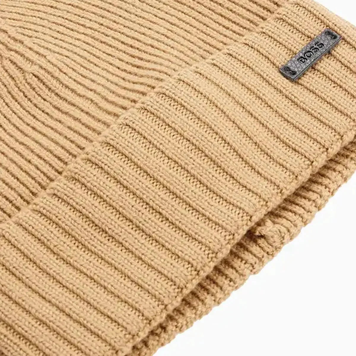 Ribbed Beanie Hat In Virgin Wool
