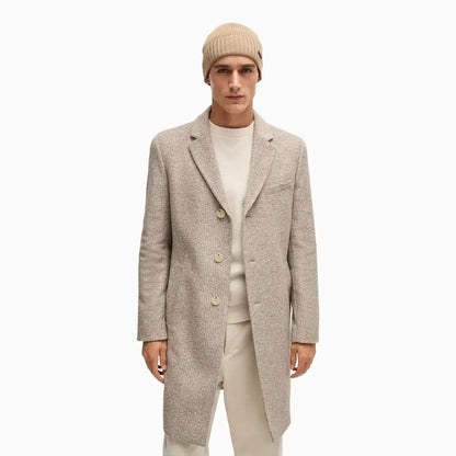 Ribbed Beanie Hat In Virgin Wool