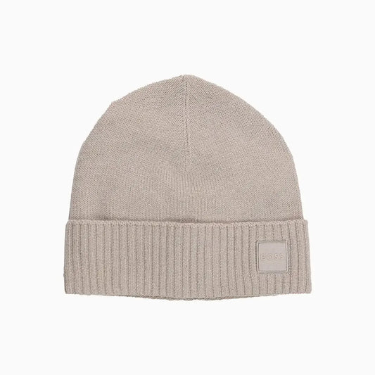 Wool Bend Knit Beanie Hat
