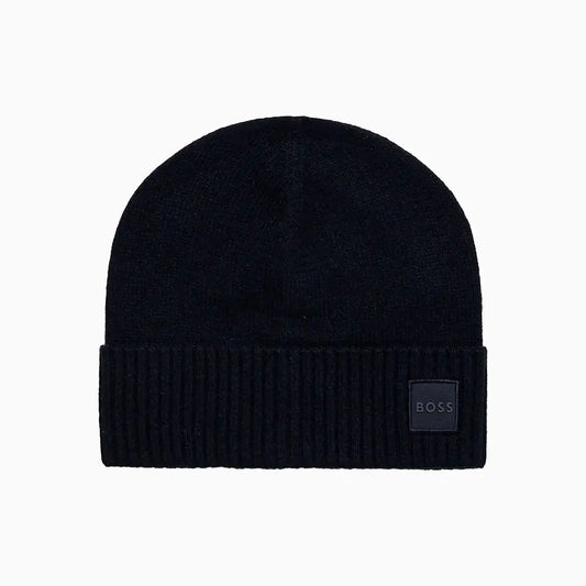 Wool Bend Knit Beanie Hat