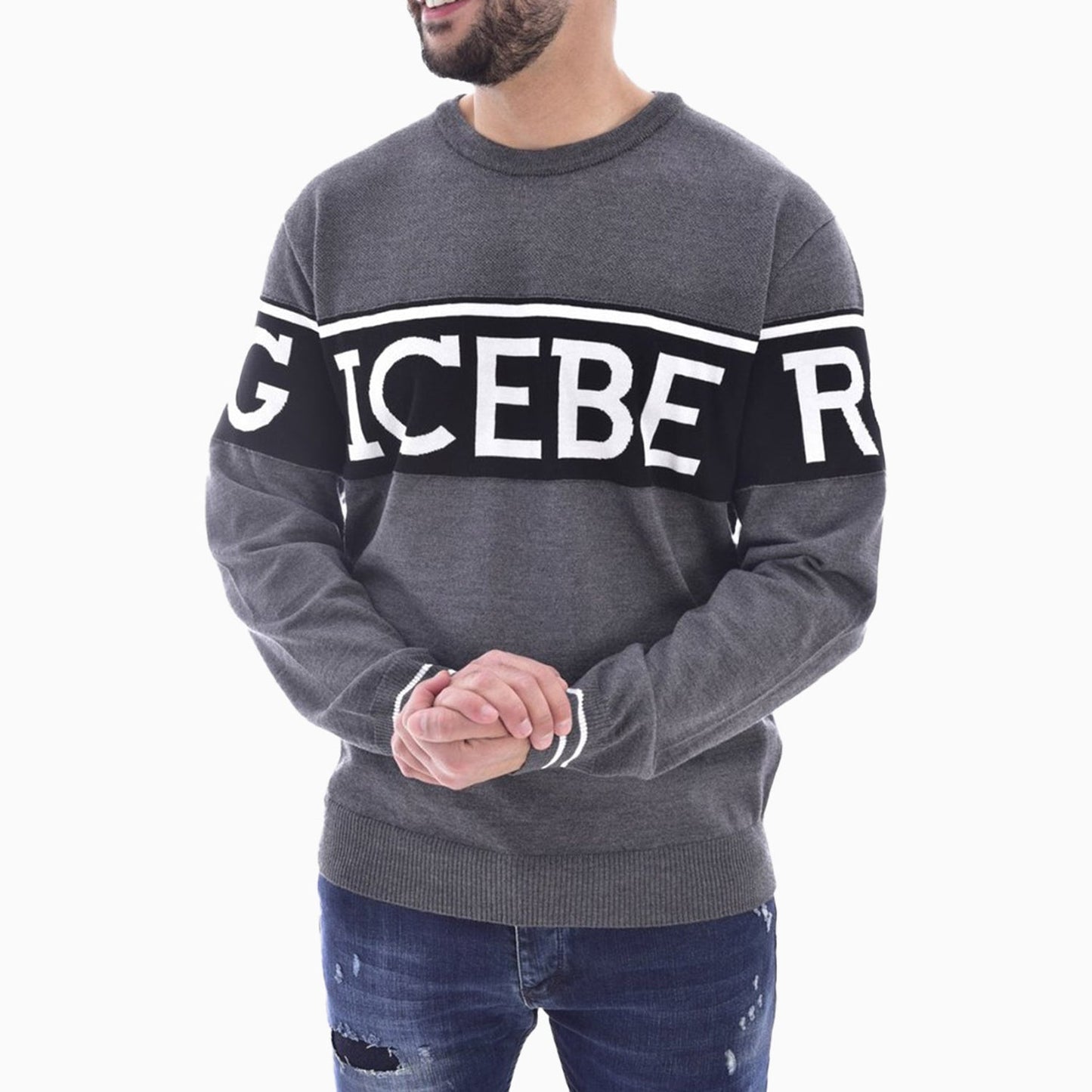 Men's Round Neck Knitted Sweatshirt