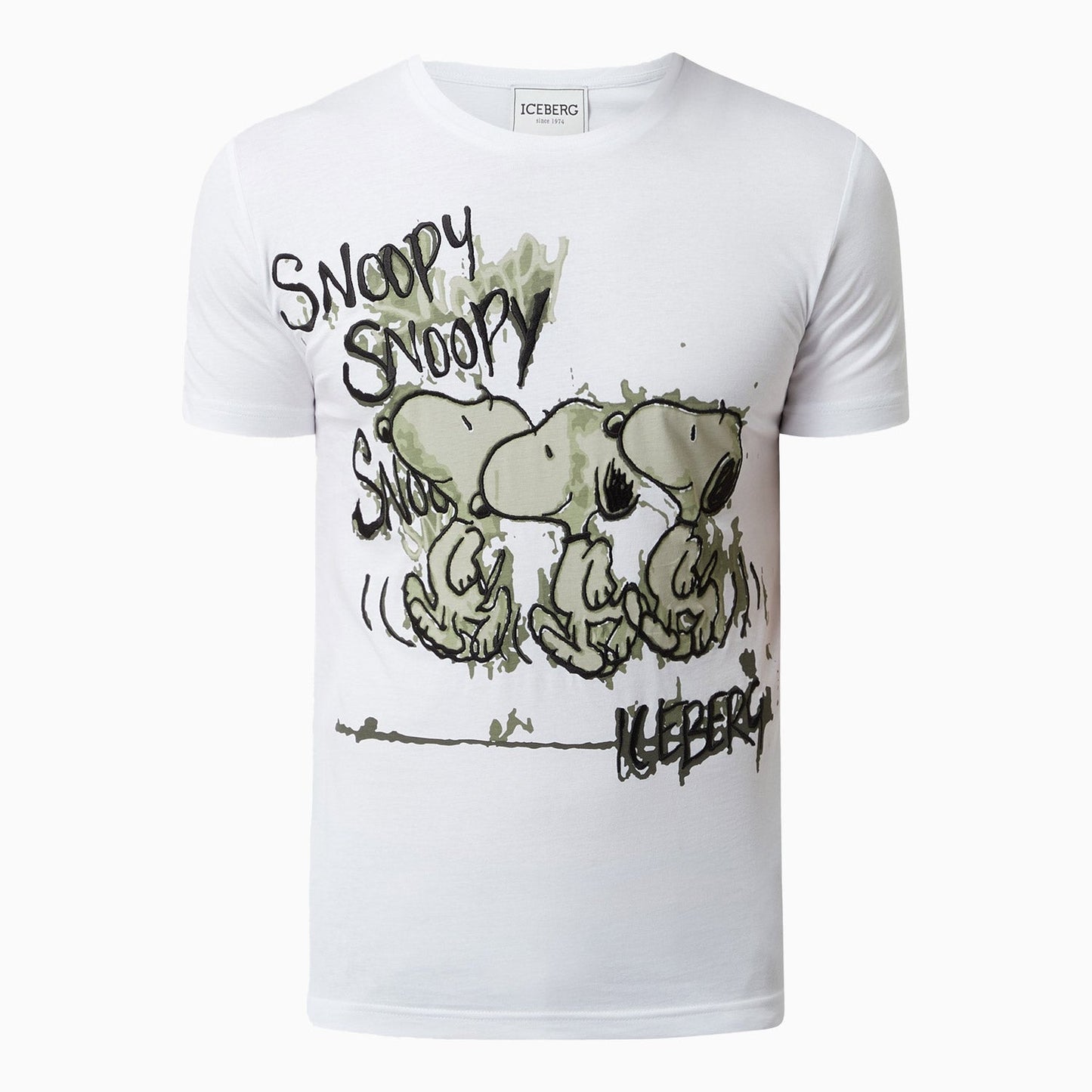 Men's Triple Snoopy Crew Neck T-Shirt