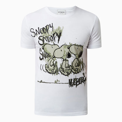 Men's Triple Snoopy Crew Neck T-Shirt