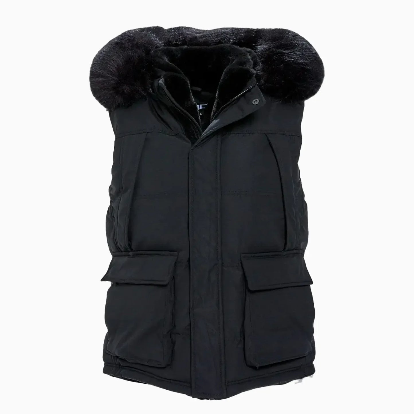 Big Men's Yukon Fur Lined Puffer Vest