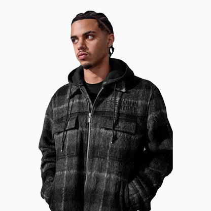 Men's SYIP Flannel Over Shirt With Hood