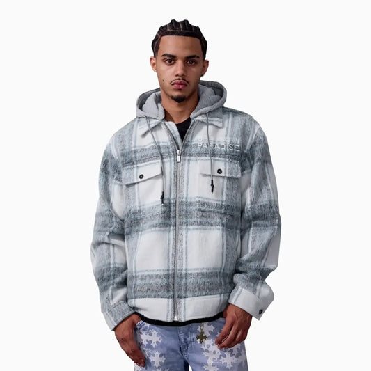 Men's SYIP Flannel Over Shirt With Hood
