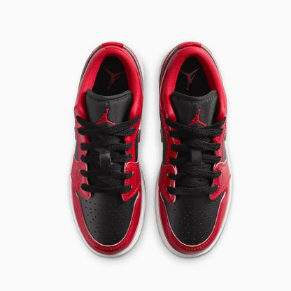 Kid's Air Jordan 1 Low SE "Patent Bred Toe" Grade School
