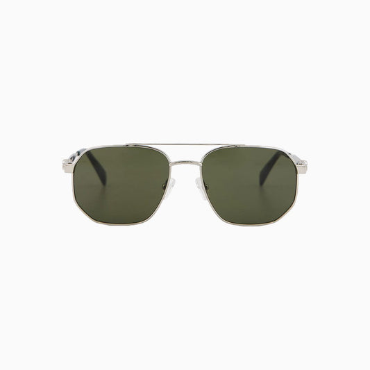 Men's Alexander McQueen Silver Green Sunglasses