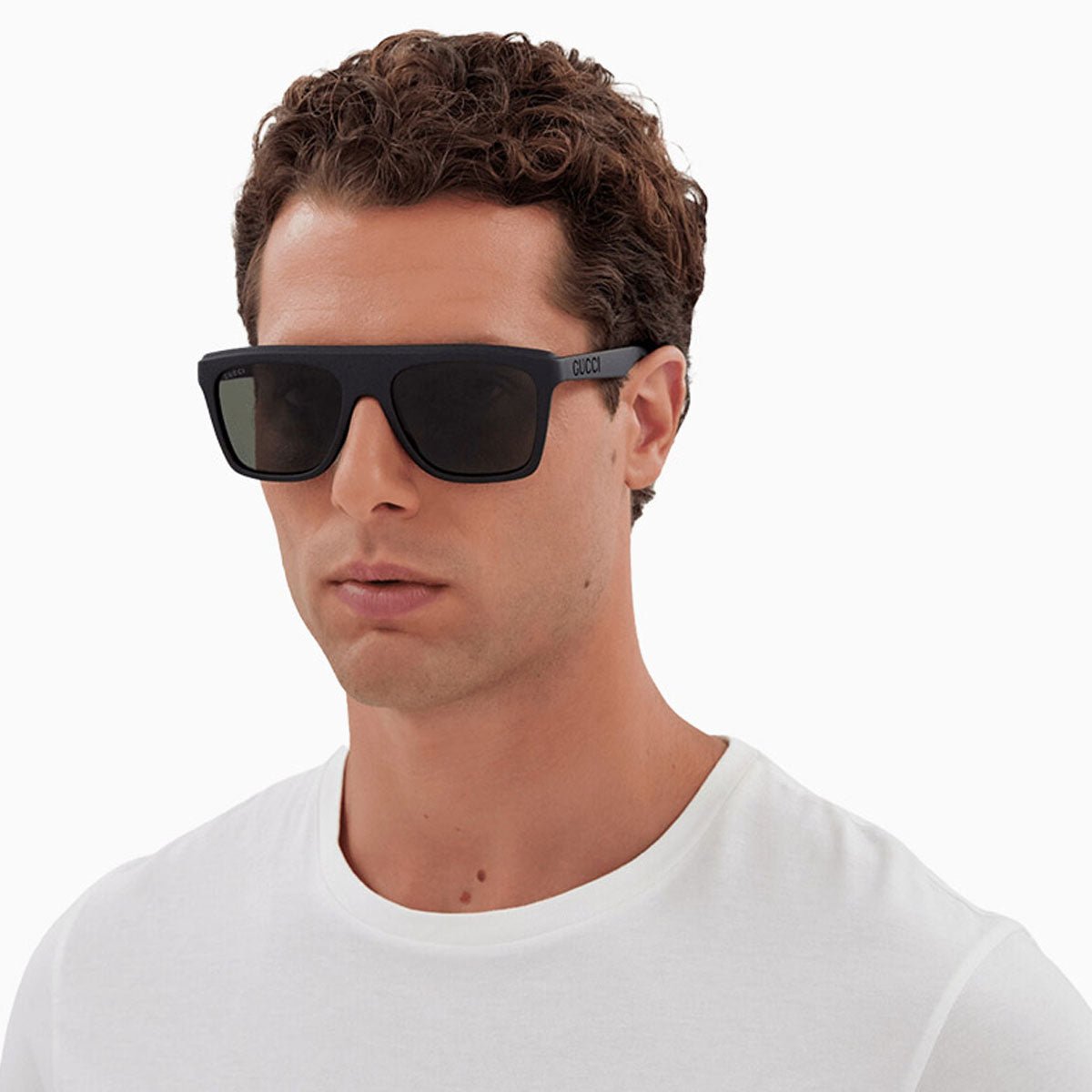 Men's Gucci Black Grey Lettering Sunglasses