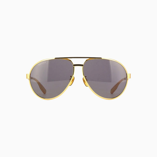 Men's Gucci Gold Grey Sunglasses