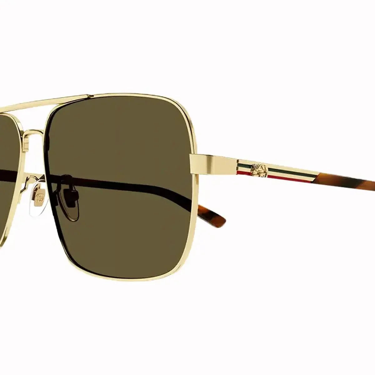 Men's Gucci Metal Gold Brown Sunglasses