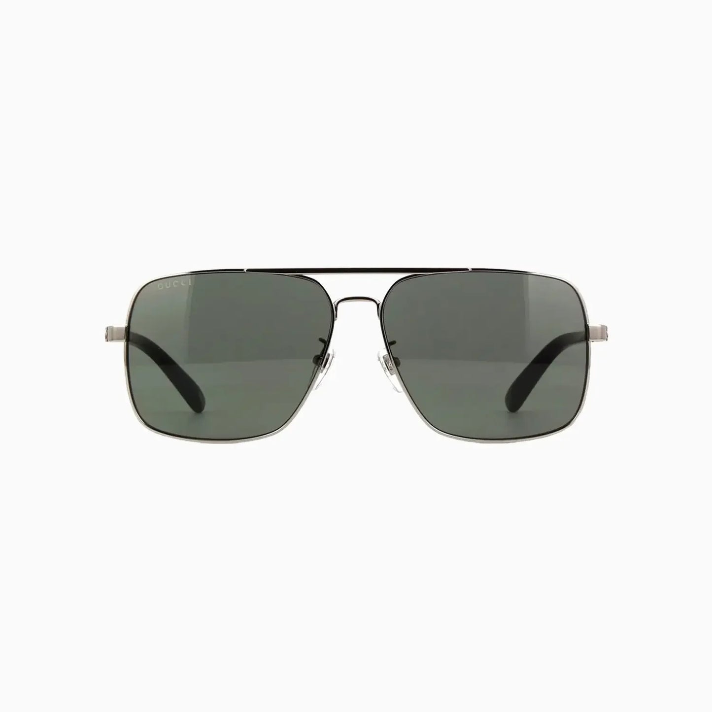 Men's Gucci Shiny Ruthenium with Black Metal Sunglasses
