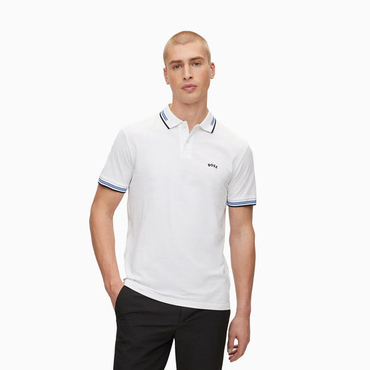 Men's Stretch Cotton Slim Fit Polo Shirt With Branded Undercollar