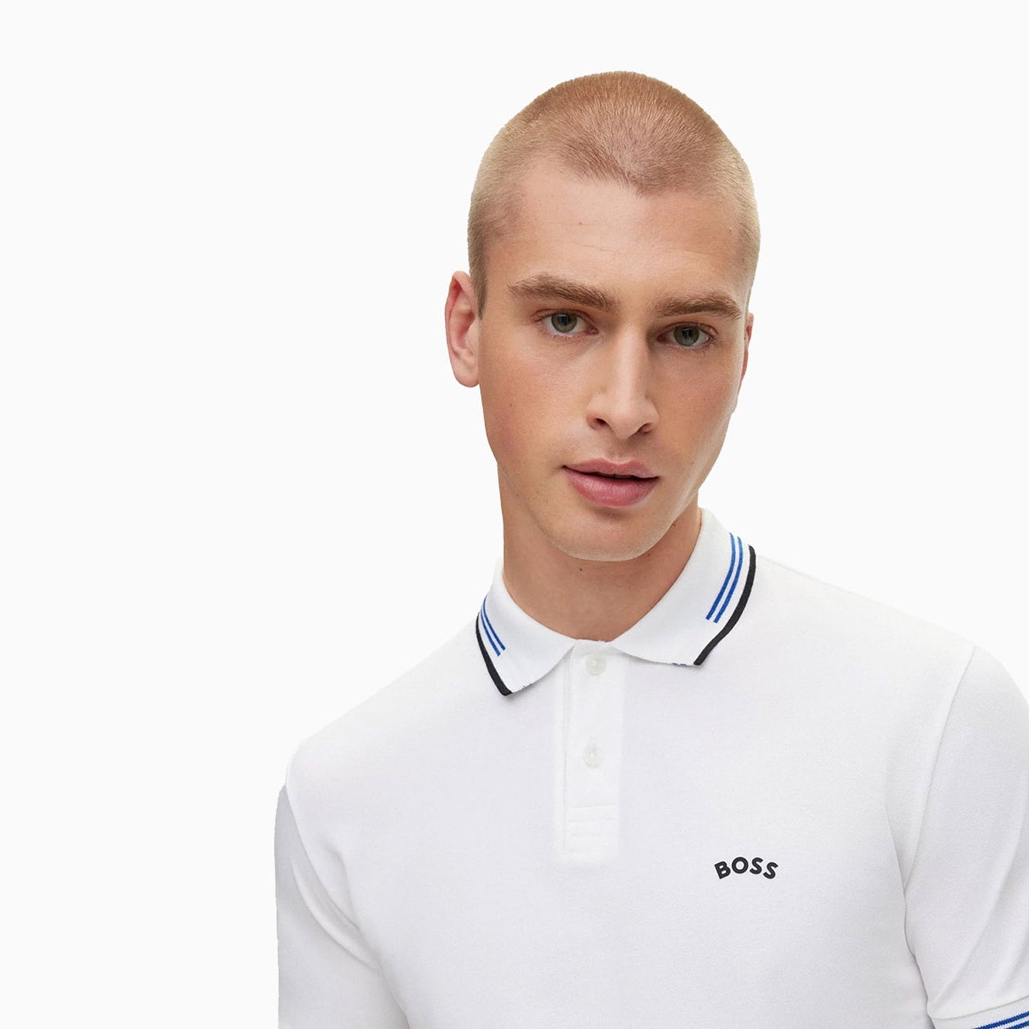 Men's Stretch Cotton Slim Fit Polo Shirt With Branded Undercollar