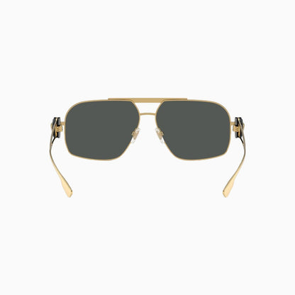 Men's Versace Gold Dark Grey Sunglasses