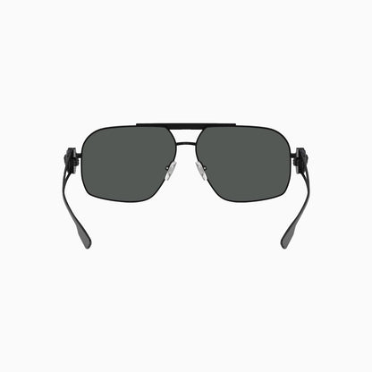 Men's Versace Matte Black Dark Grey Sunglasses